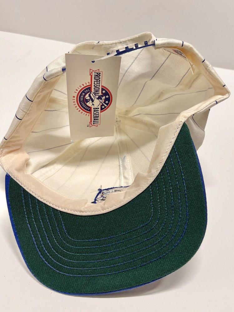 VTG Durham Bulls Snapback Hat RARE NOS MLB TAGS Striped USA NC Tampa Rays Minor - Picture 8 of 12